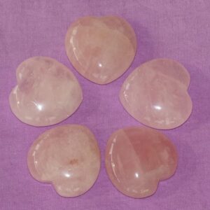 Rosenquarz-Herz mittelgroß/dick