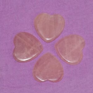 Rosenquarz-Herz dünn