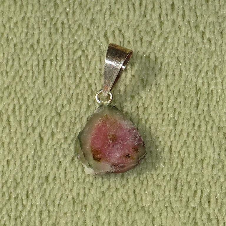 Wassermelonenturmalin-Anhänger Nr. 6