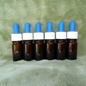 6 Pipettenflaschen braun à 5 ml