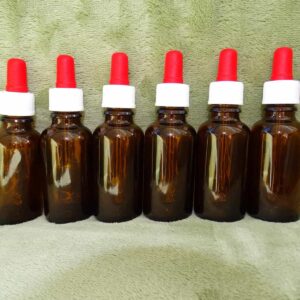 6 Stück Pipettenflaschen braun à 30 ml