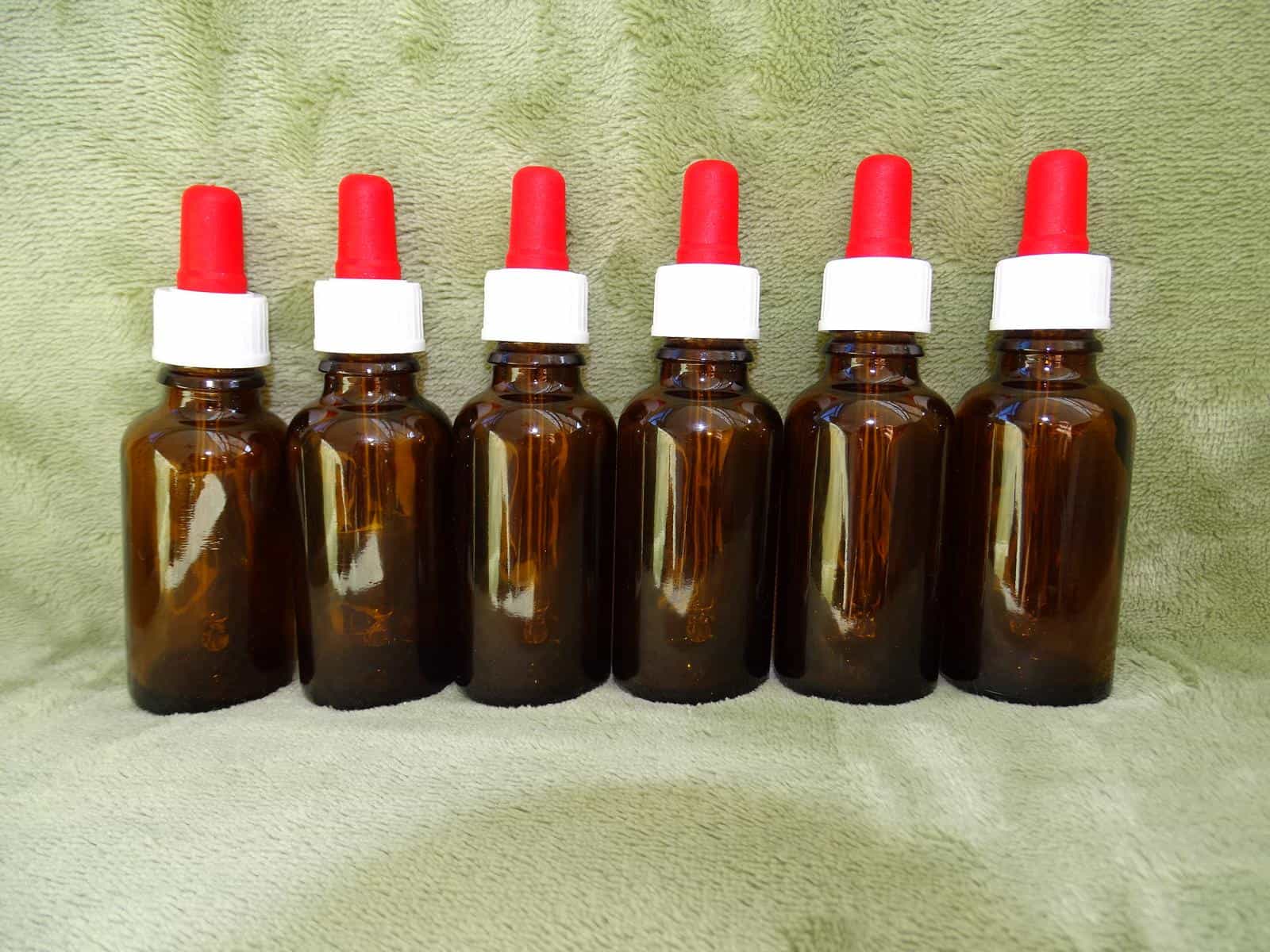 6 Stück Pipettenflaschen braun à 30 ml