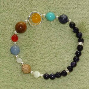 Armband Sonnensystem (Saturnring Farbe Silber)