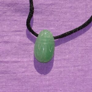 Scarabäus gebohrt mit Band – Aventurin