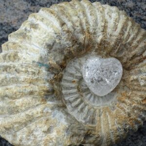 Bergkristall-Herz (gecrasht) klein