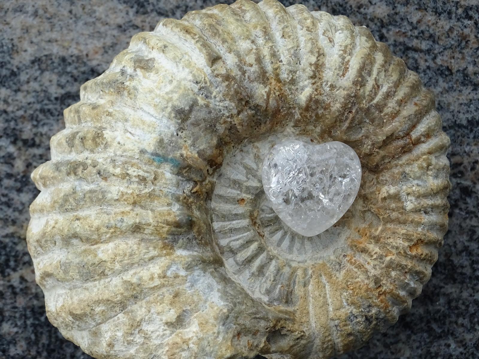 Bergkristall-Herz (gecrasht) klein