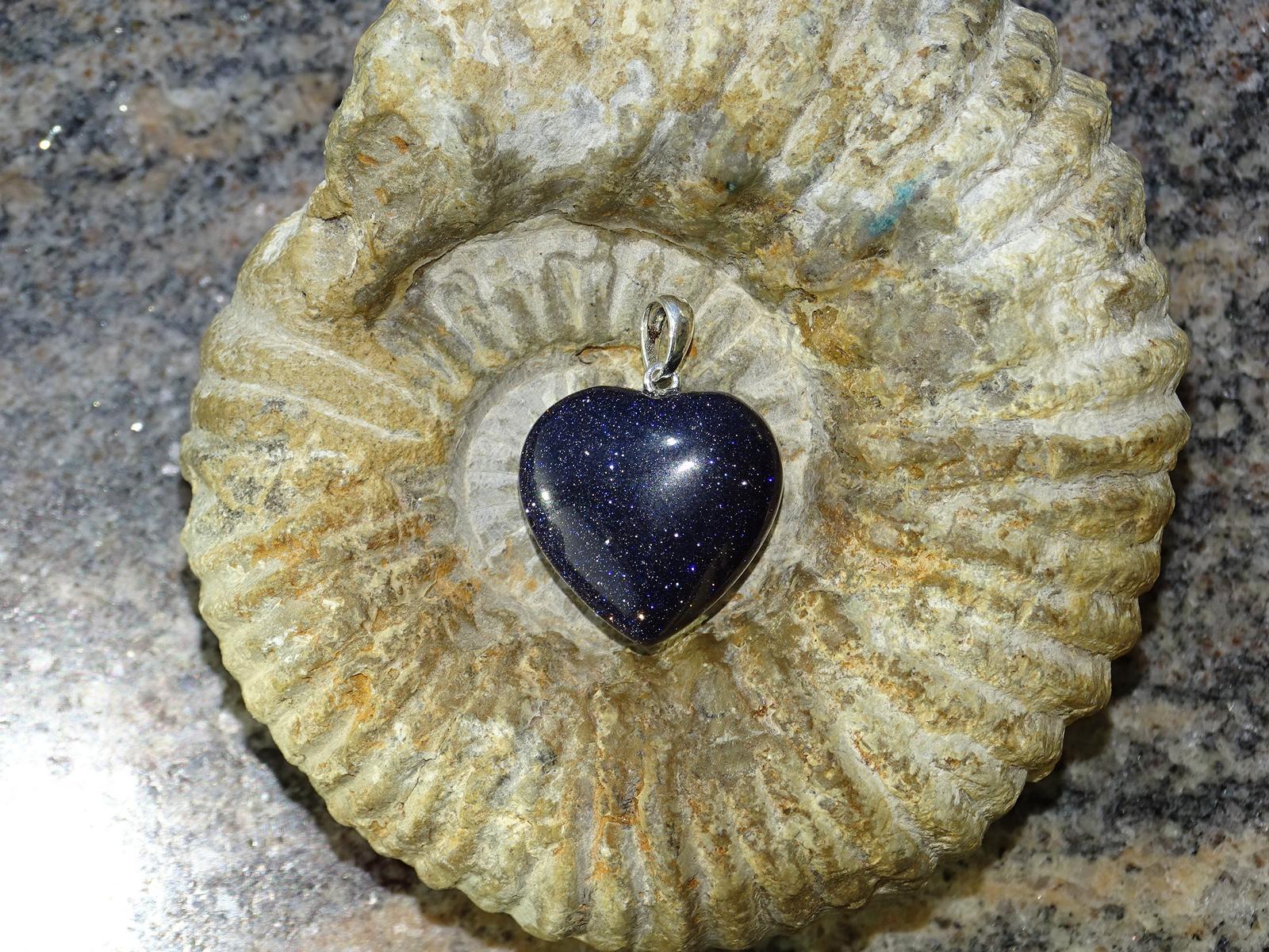 Herz-Anhänger Blaufluss