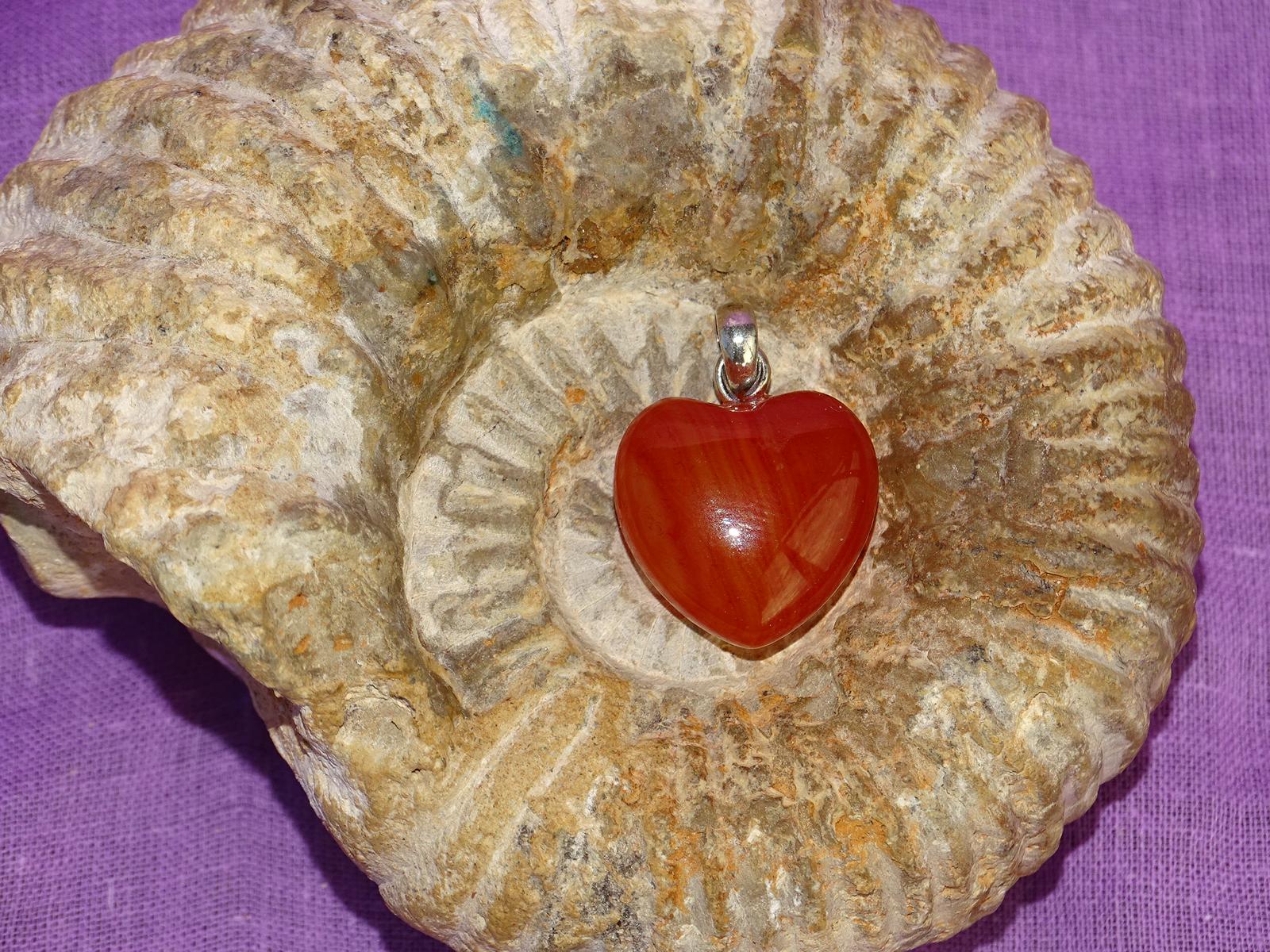 Herz-Anhänger Carneol – Bild 2