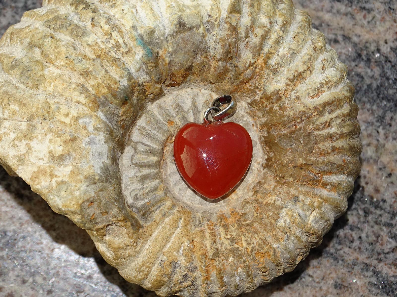 Herz-Anhänger Carneol