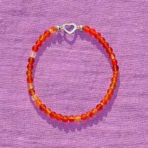 Carneol-Armband mit Herz