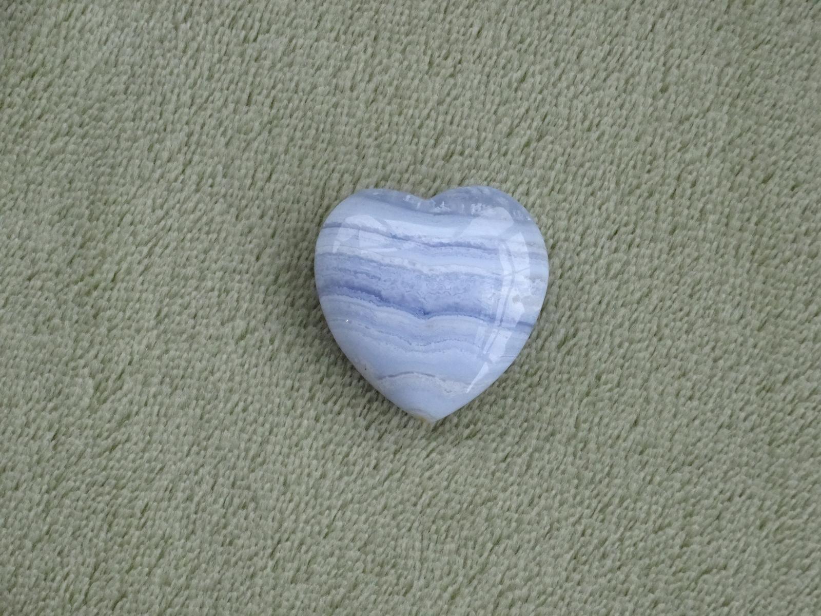 Chalcedon-Herz (blau) ungebohrt – Bild 2