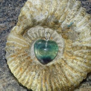 Herz-Anhänger Fluorit