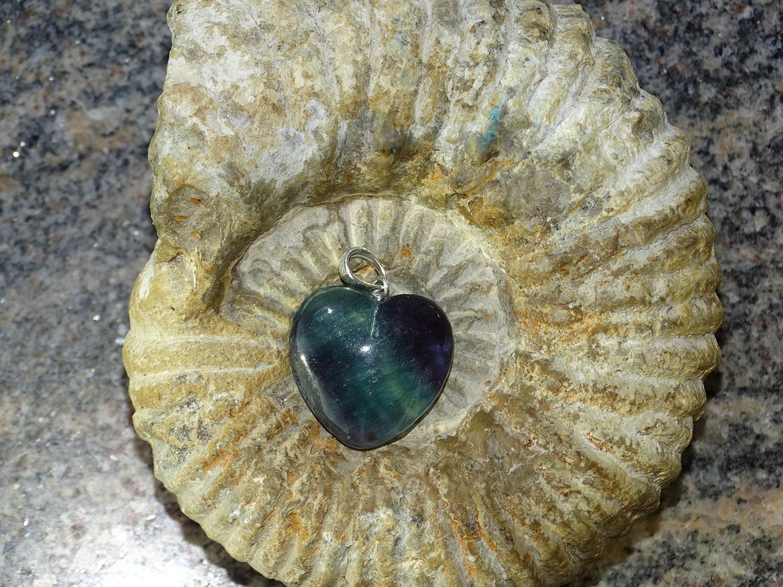 Herz-Anhänger Fluorit – Bild 2