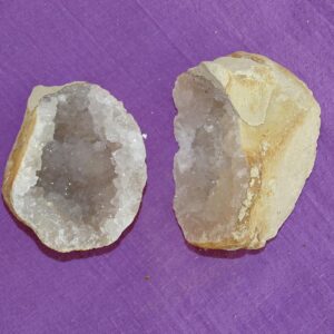 Quarz-Geoden-Paar = Glücksgeoden (Nr. 1)