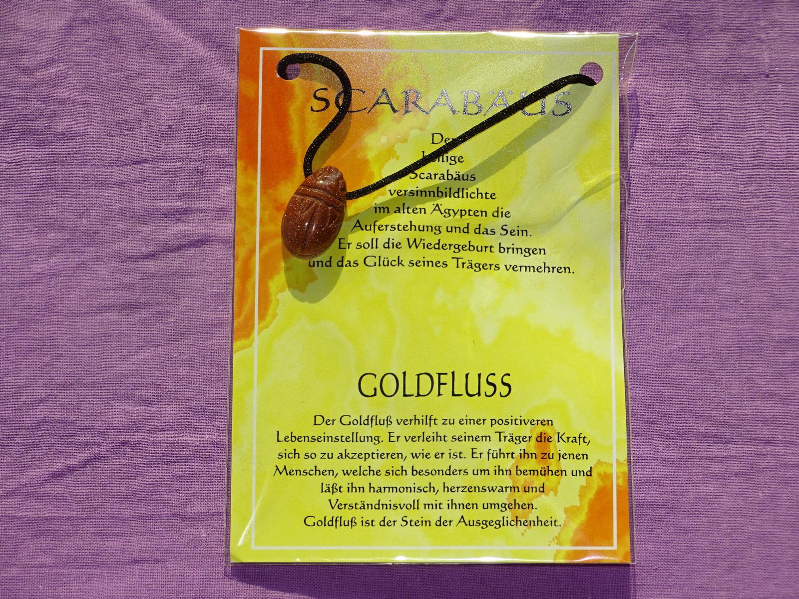 Scarabäus gebohrt mit Band – Goldfluss – Bild 2