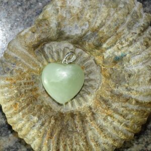 Herz-Anhänger Jade grün