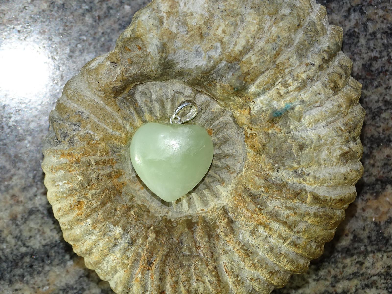 Herz-Anhänger Jade grün