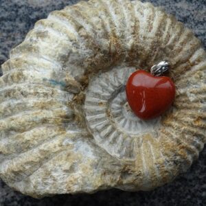 Herz-Anhänger Jaspis (rot)