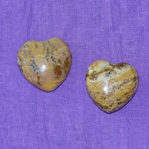 Landschaftsjaspis-Herz (gebohrt)
