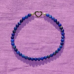 Lapislazuli-Armband mit Herz