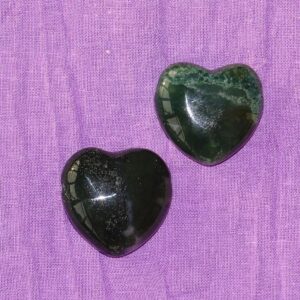 Moosachat-Herz (gebohrt)