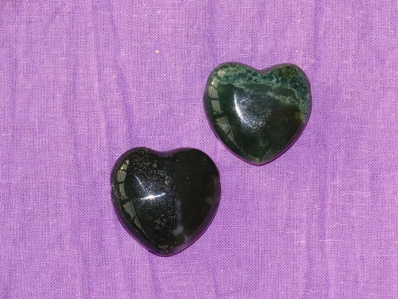 Moosachat-Herz (gebohrt)