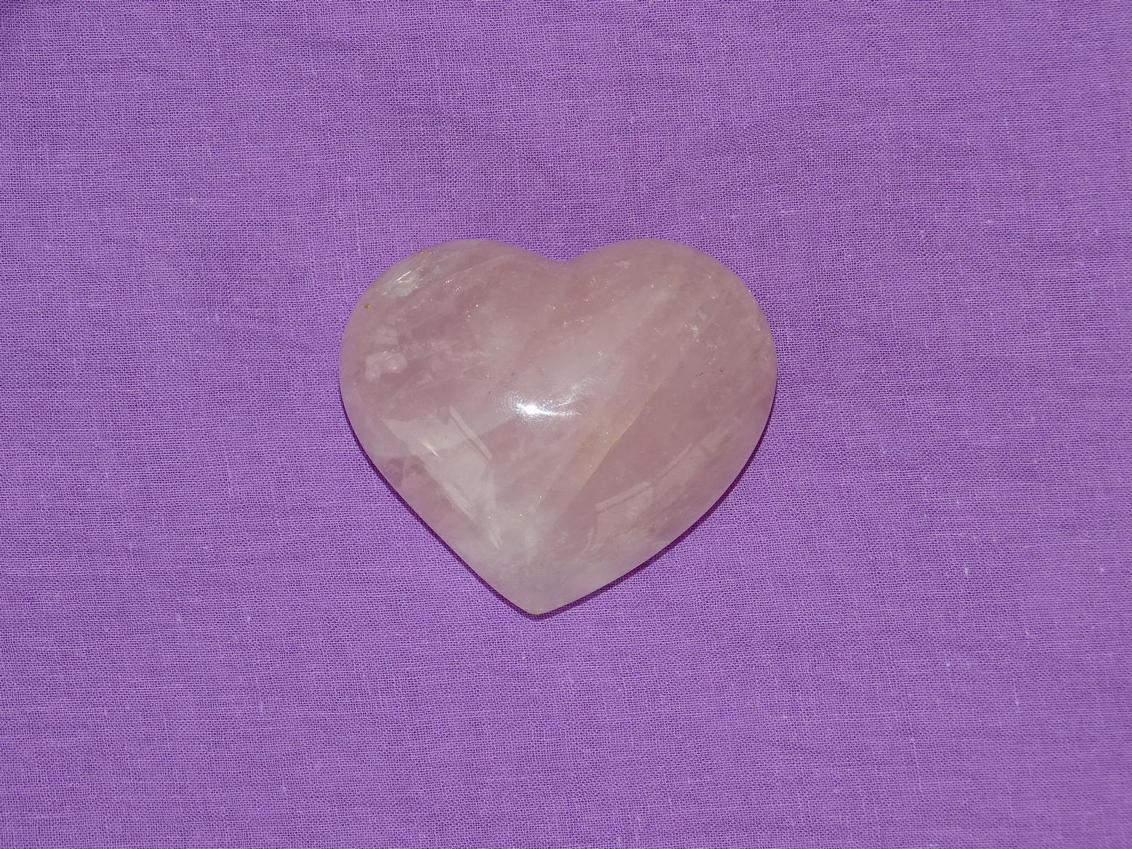 Rosenquarz-Herz groß Nr. 2