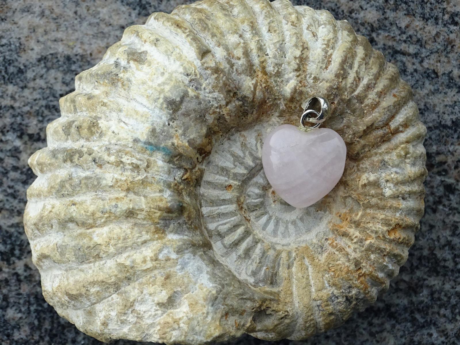 Herz-Anhänger Rosenquarz