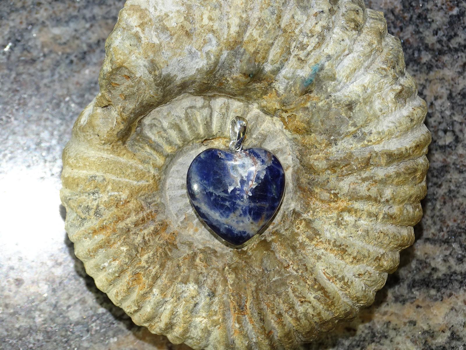 Herz-Anhänger Sodalith – Bild 2