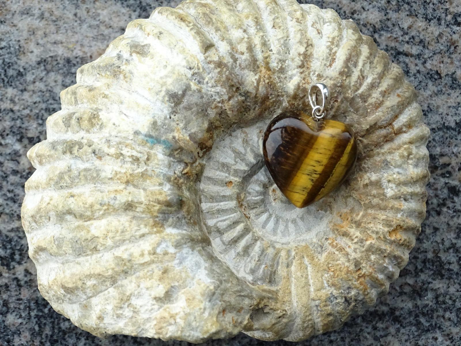 Herz-Anhänger Tigerauge – Bild 3