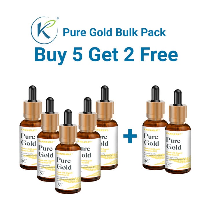 PURE GOLD 250mg - 30ml Bulk Pack (5+2 Free), Fa. Kannaway