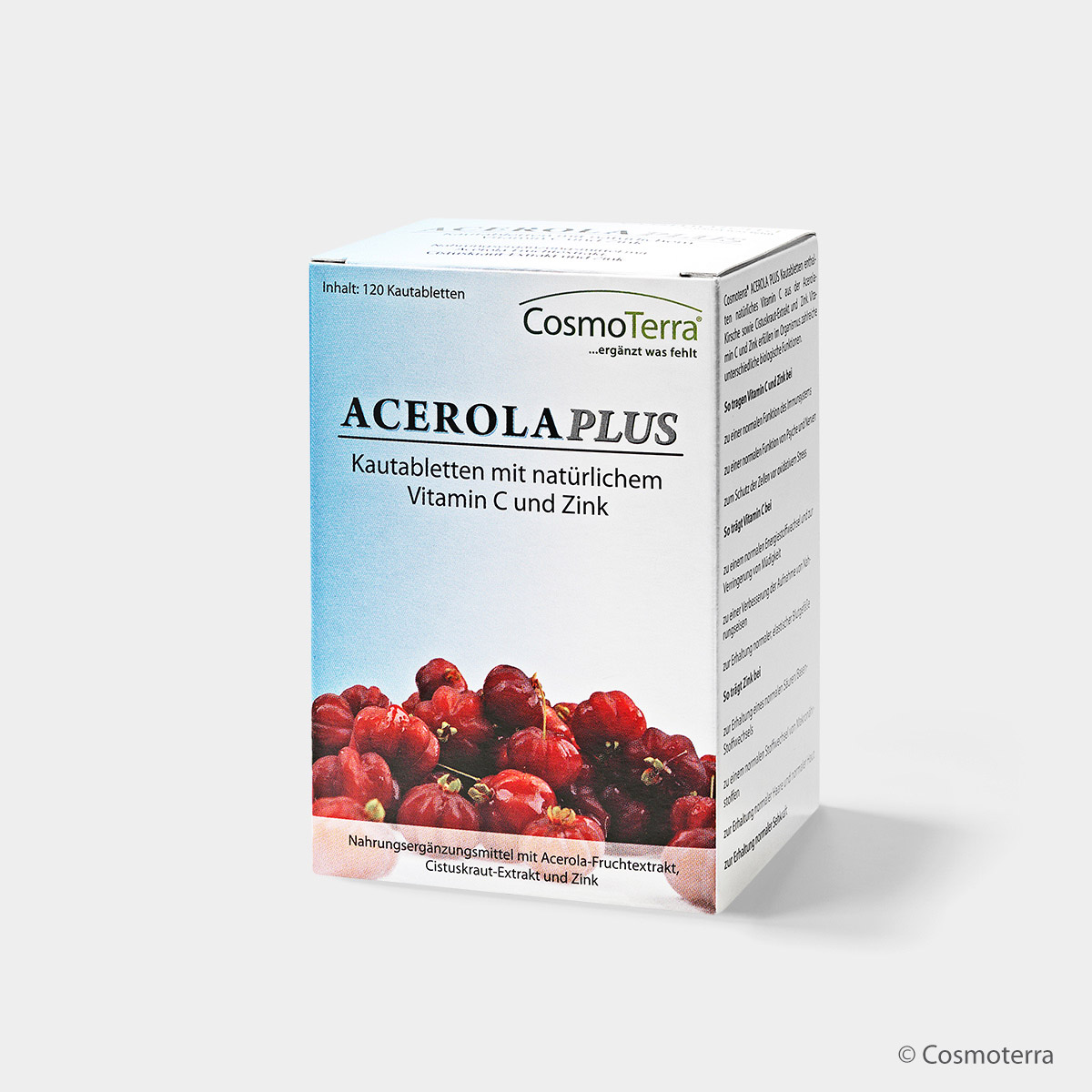 ACEROLA PLUS Kautabletten, Fa. Cosmoterra, 120 Stück – Bild 2