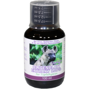 Olivenblattextrakt 100% – 100 ml – für Tüpfelhyänen, von Robert Franz