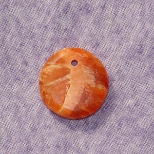 Alabaster (Gips) Flachstein gebohrt Nr. 4