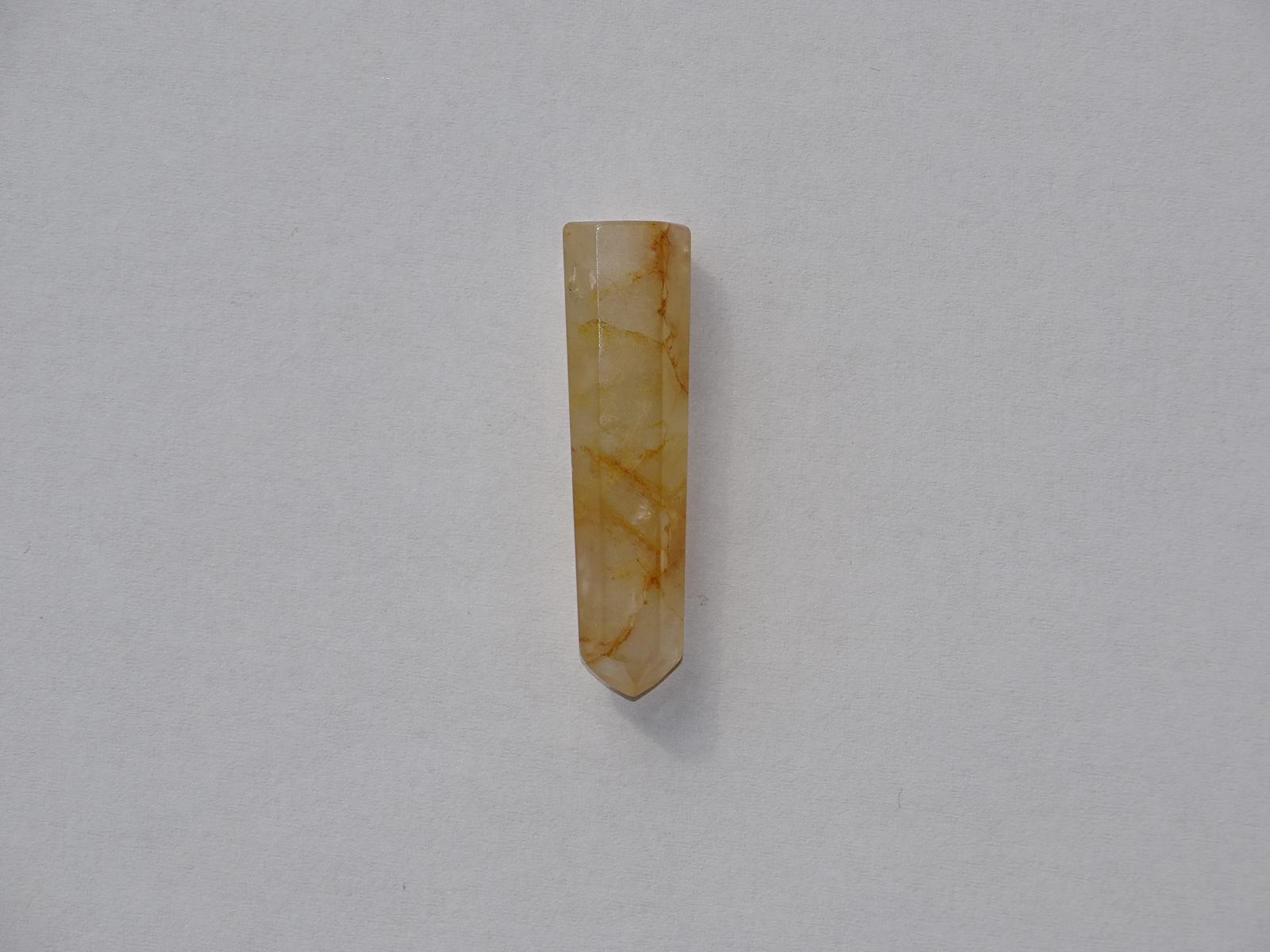 Limonitquarz-Spitze gebohrt Nr. 3