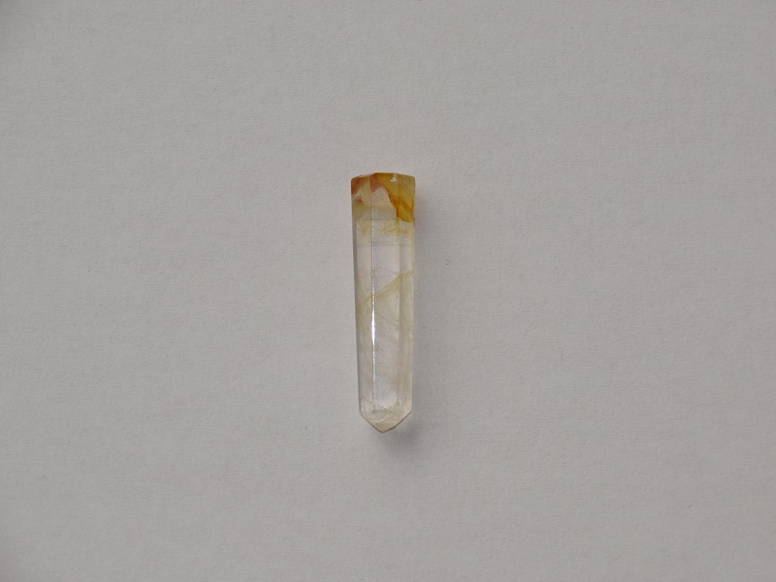 Limonitquarz-Spitze gebohrt Nr. 5