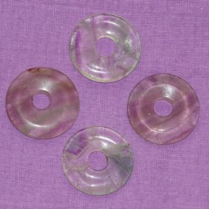 Fluorit-Donut grün/violett - Regenbogenfluorit Ø 30 mm