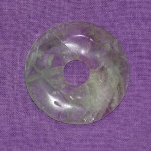 Fluorit-Donut grün/violett - Regenbogenfluorit Ø 50 mm