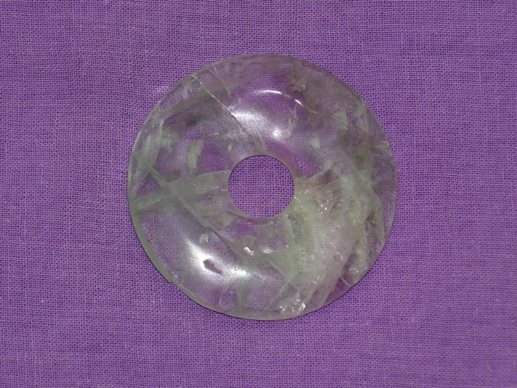 Fluorit-Donut grün/violett - Regenbogenfluorit Ø 50 mm