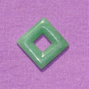 Aventurin-Donut quadratisch (grün)