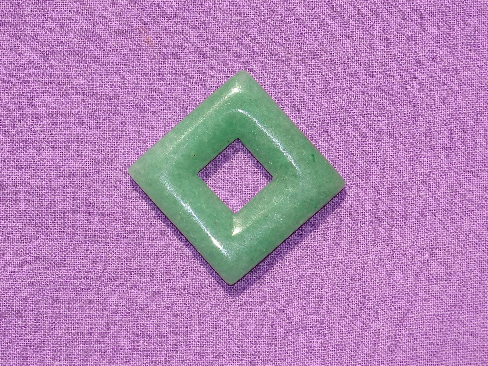 Aventurin-Donut quadratisch (grün)