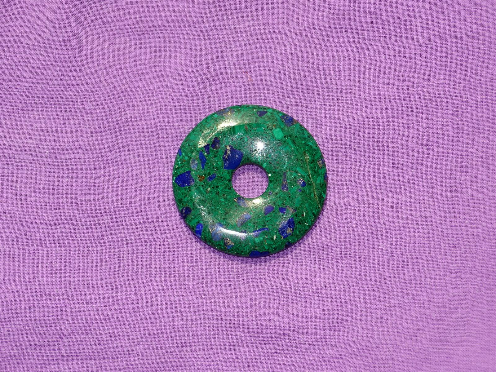 Azurit-Malachit-Donut groß Ø 50 mm