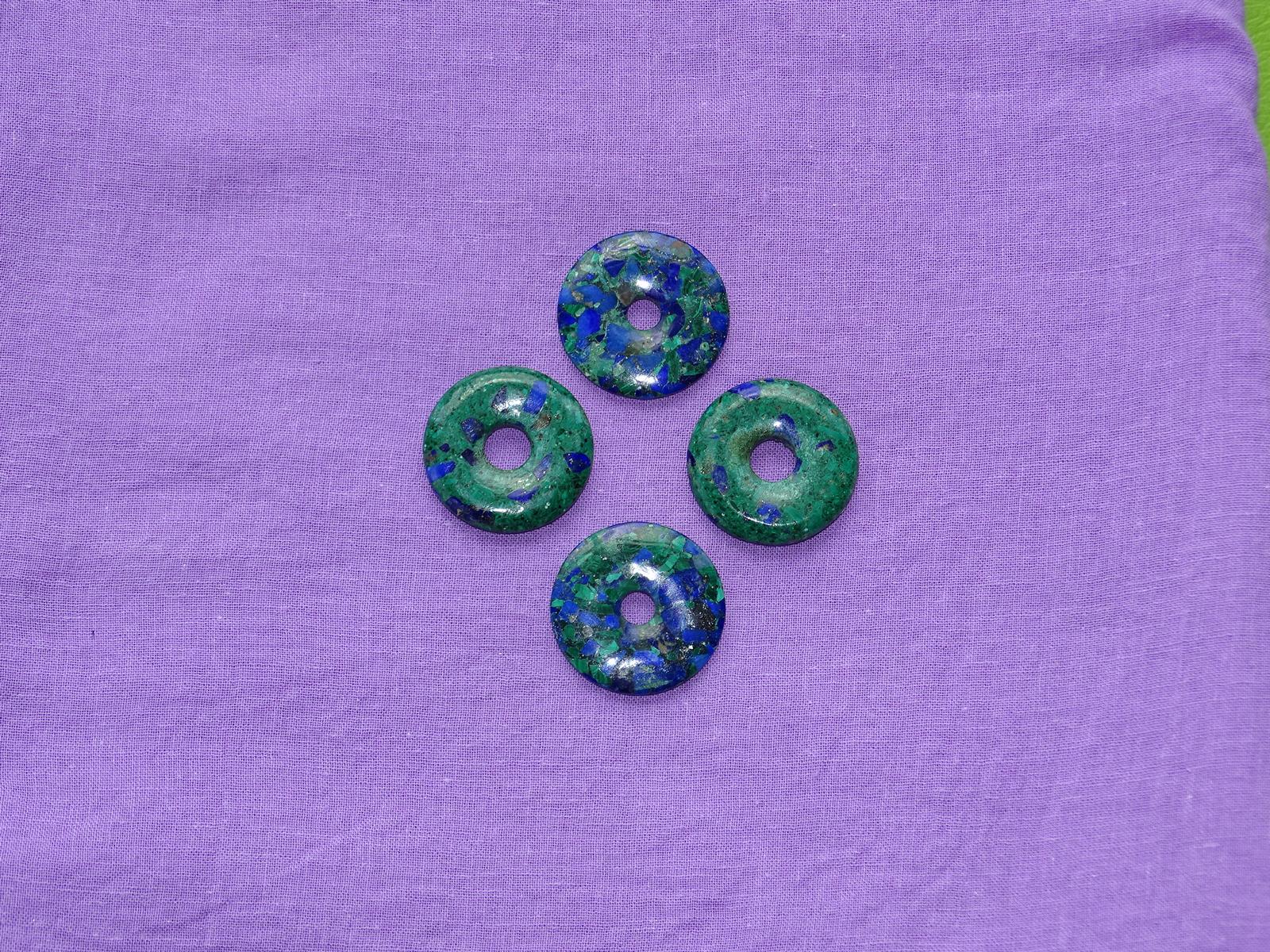 Azurit-Malachit-Donut Ø 30 mm