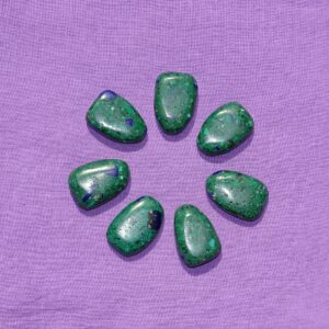 Azurit-Malachit-Tropfen gebohrt