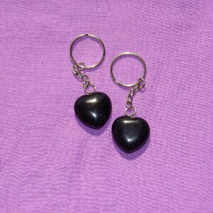 Heilstein-HERZ-Schlüsselanhänger - Blaufluss