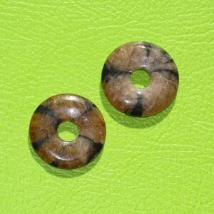 Chiastolith-Kreuzstein-Donut Ø 30 mm