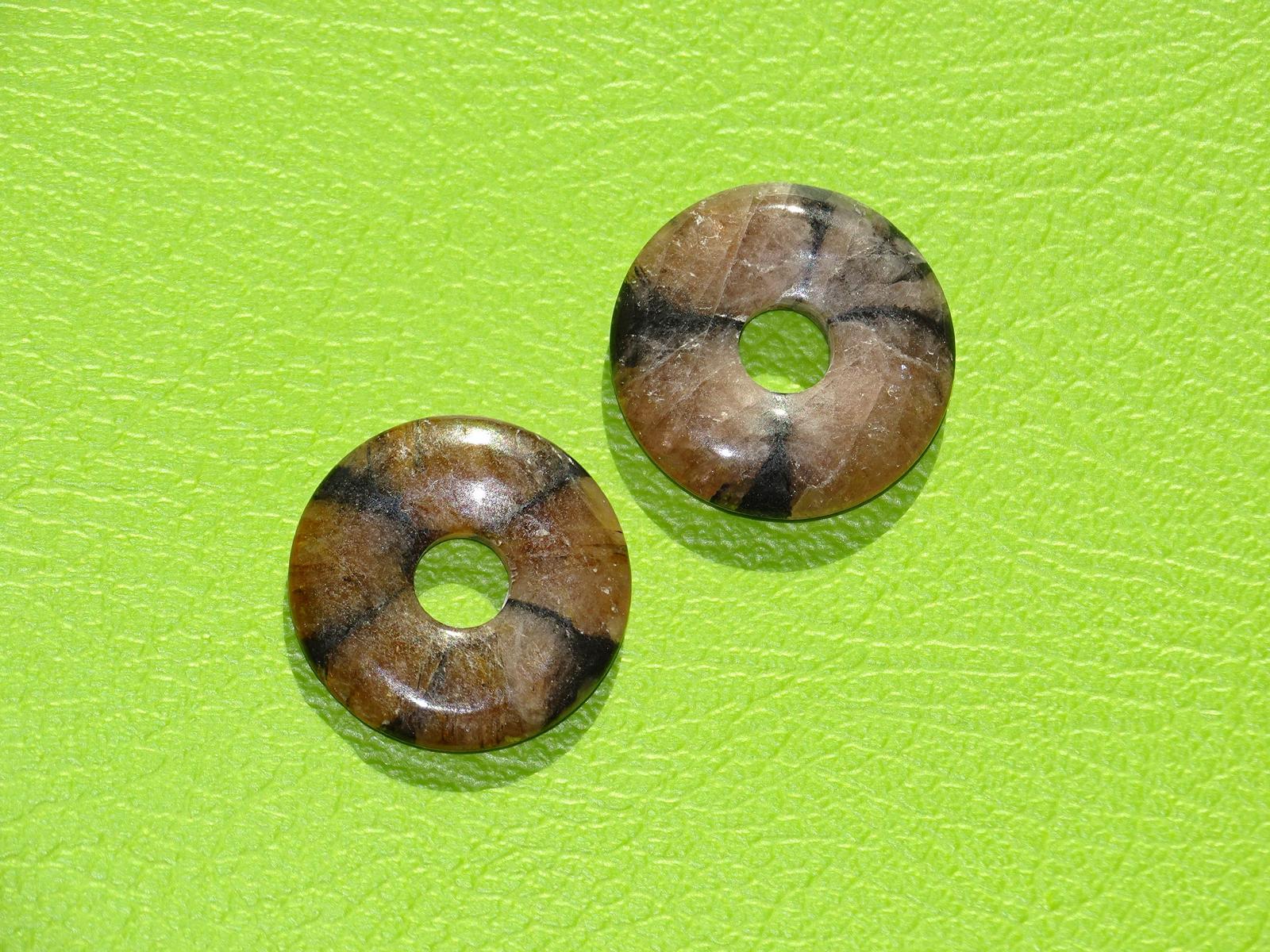 Chiastolith-Kreuzstein-Donut Ø 30 mm