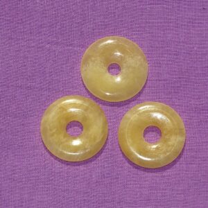 Orangencalcit-Donut Ø 30 mm