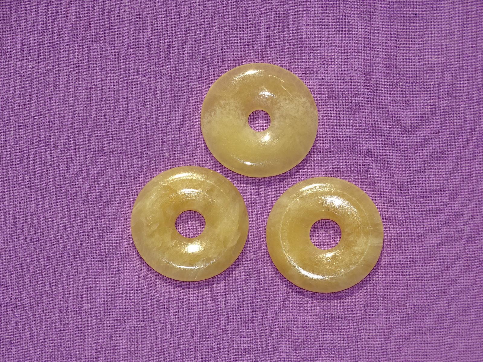 Orangencalcit-Donut Ø 30 mm