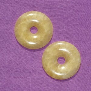 Orangencalcit-Donut Ø 4 cm